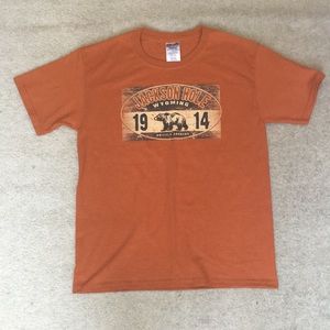 Jerzees Jackson Hole, WY Orange Graphic T-Shirt
